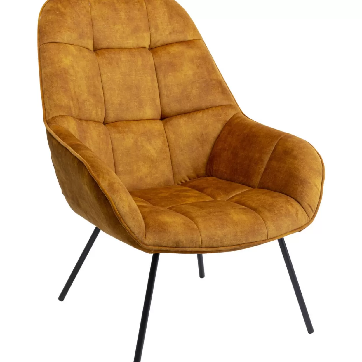 KARE Design - Poltrona Dave in Tessuto Ambrato, Design Contemporaneo per Arredamento di Classe