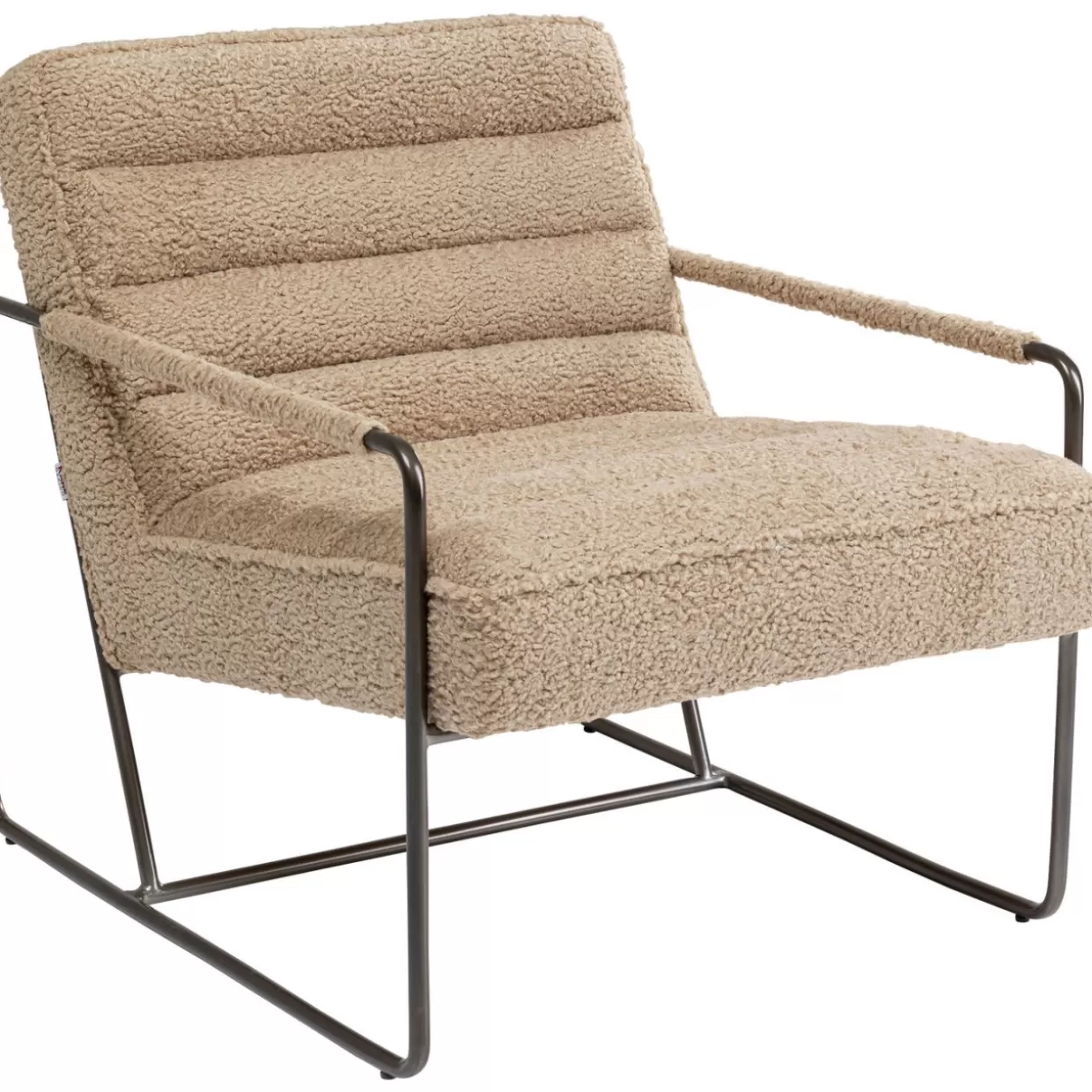 Poltrona Figero in Ecopelle Sabbia - Design Contemporaneo con Supporto Lombare | KARE Collection 

，。