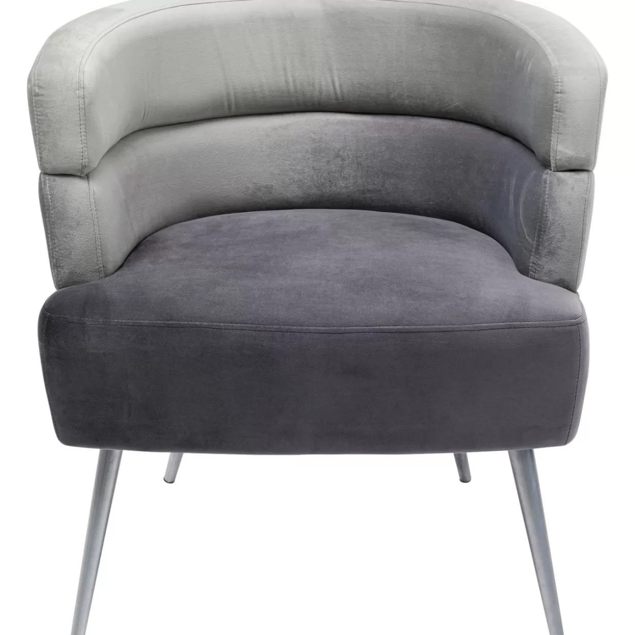 KARE Design Poltrona Sandwich | Sedia Accogliente in Tessuto Grigio Antracite