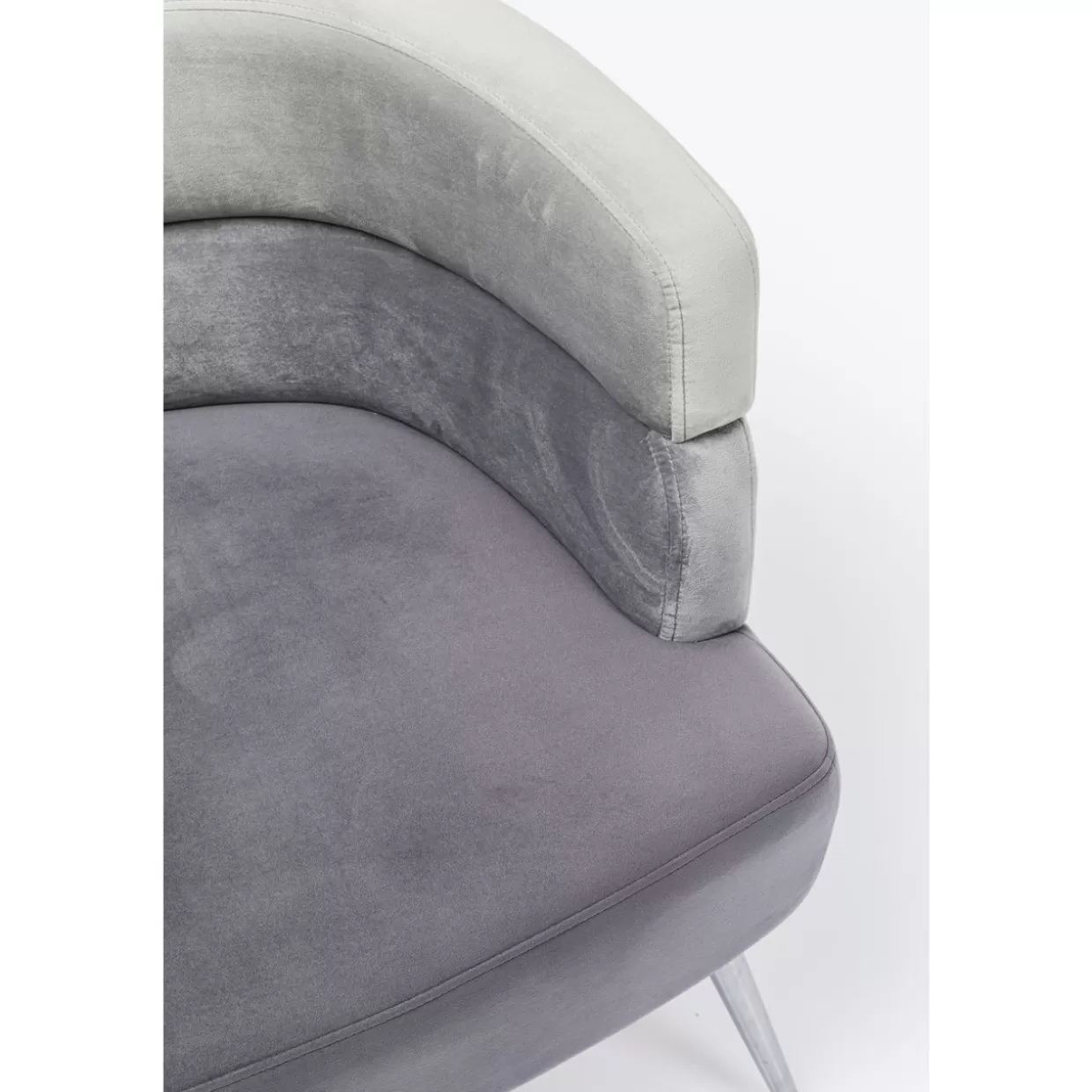 KARE Design Poltrona Sandwich | Sedia Accogliente in Tessuto Grigio Antracite