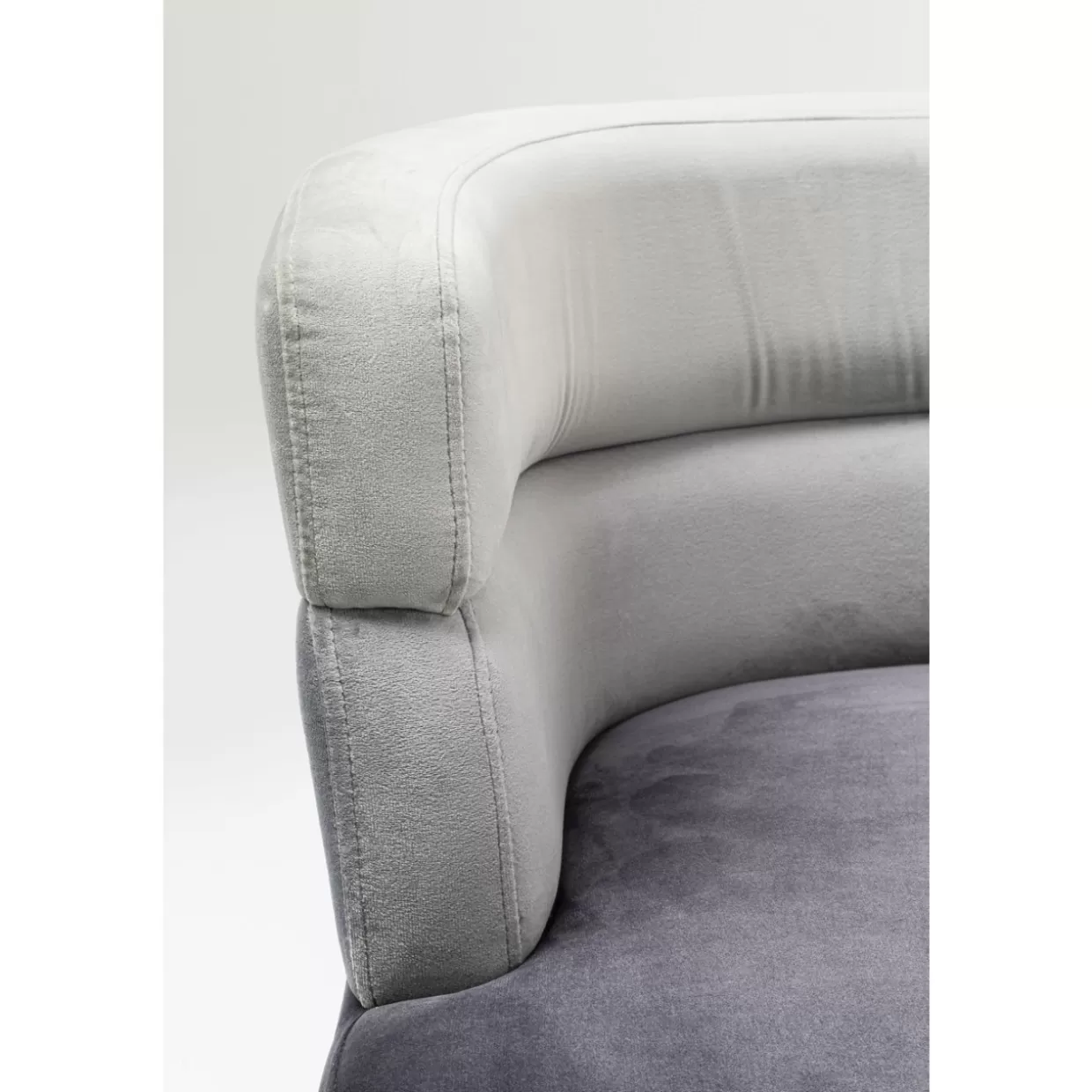 KARE Design Poltrona Sandwich | Sedia Accogliente in Tessuto Grigio Antracite