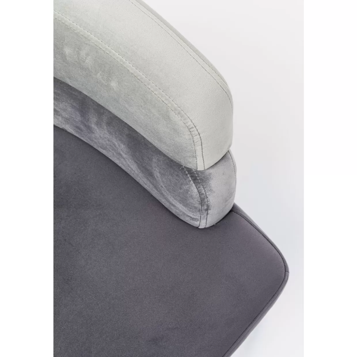 KARE Design Poltrona Sandwich | Sedia Accogliente in Tessuto Grigio Antracite