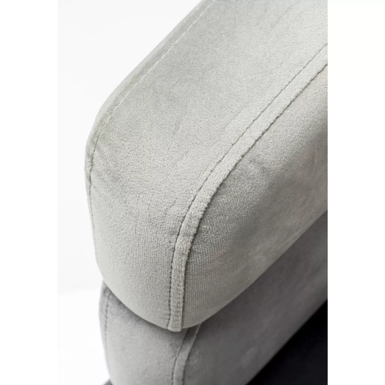 KARE Design Poltrona Sandwich | Sedia Accogliente in Tessuto Grigio Antracite