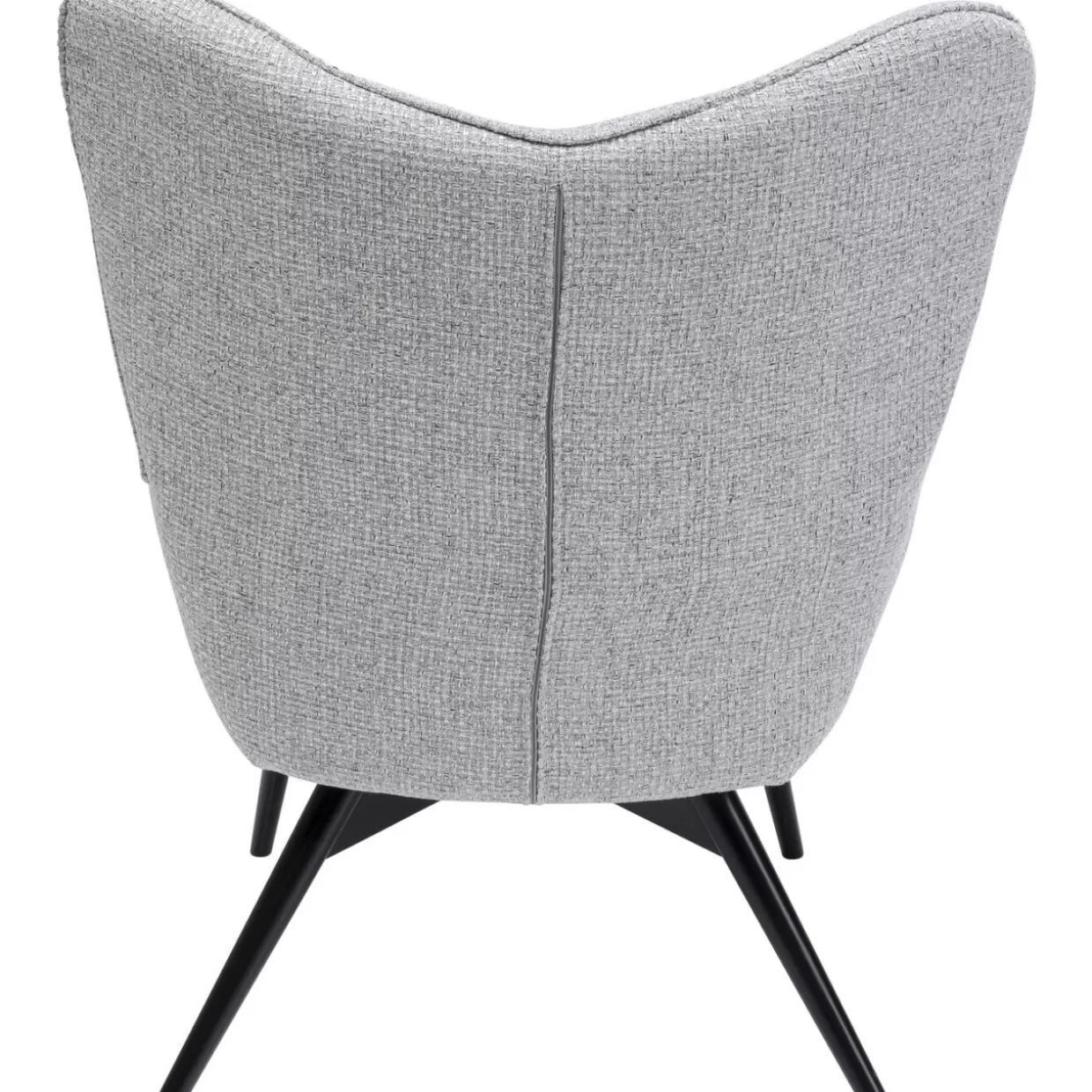 Poltrona Vicky Dolce Design KARE - Rivestimento Grigio Chiaro con Linee Accoglienti 

(：，