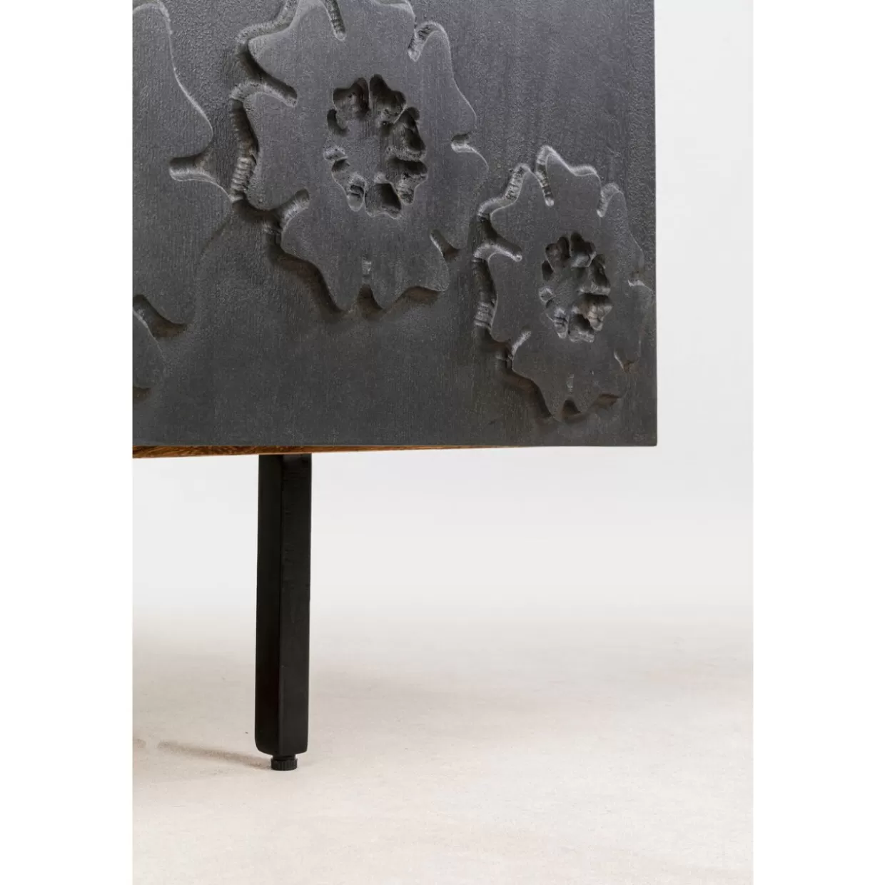 Credenza Moderna Fiori KARE Design - Mobile Sala da Pranzo 160x75 cm, Comò Elegante con Decorazioni Botaniche per Arredamento Contemporaneo