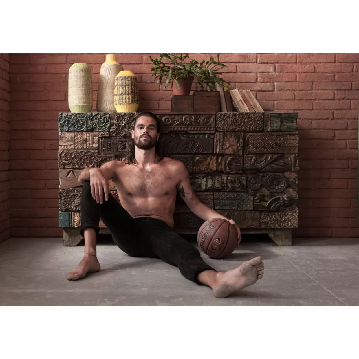 Artigianato Funzionale KARE - Credenze Shanti con Rivestimento a Puzzle Sorprendente per Soggiorni Contemporanei