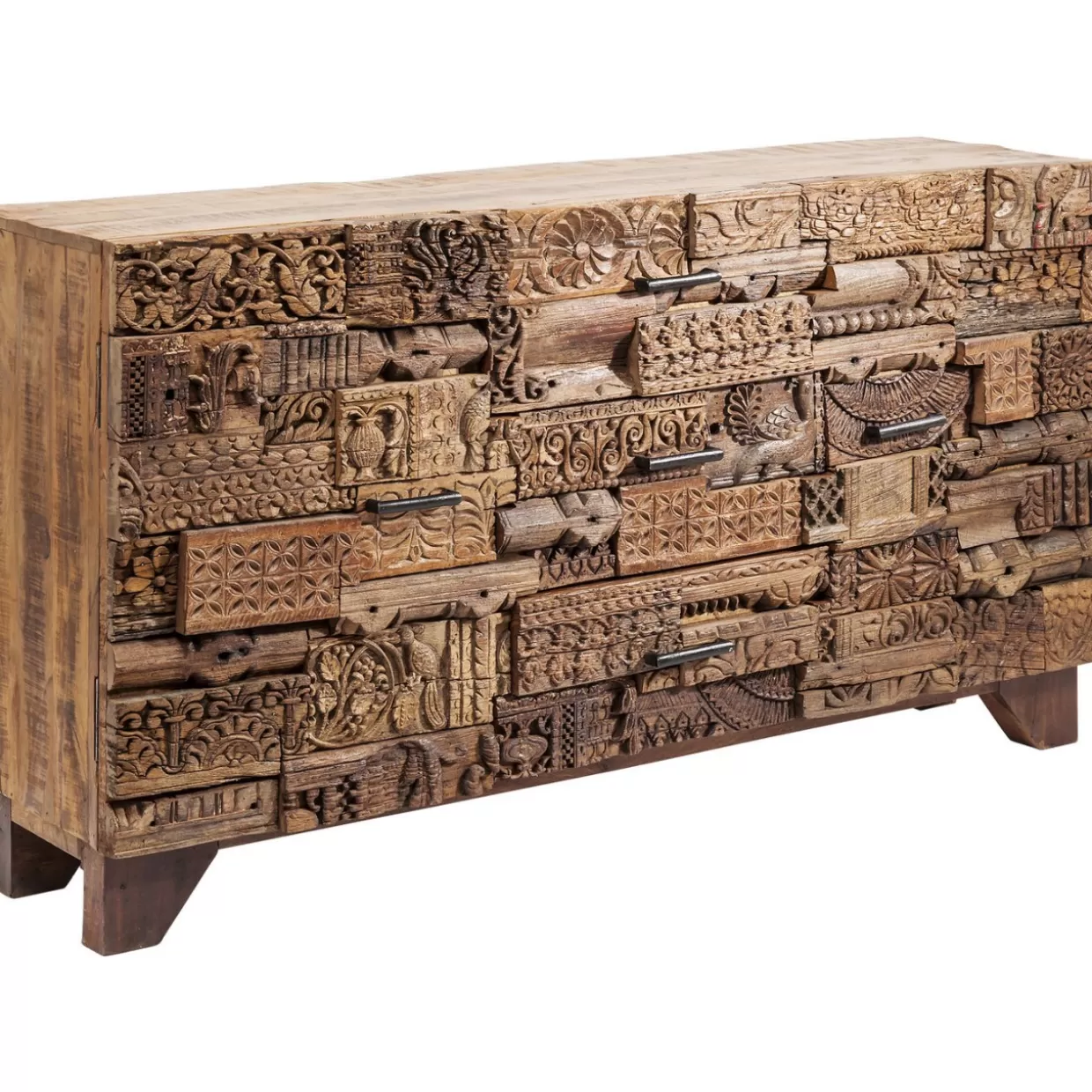 KARE Design - Comò e Credenze Shanti con Puzzle a Sorpresa e Motivi Naturali | Collezione Esclusiva