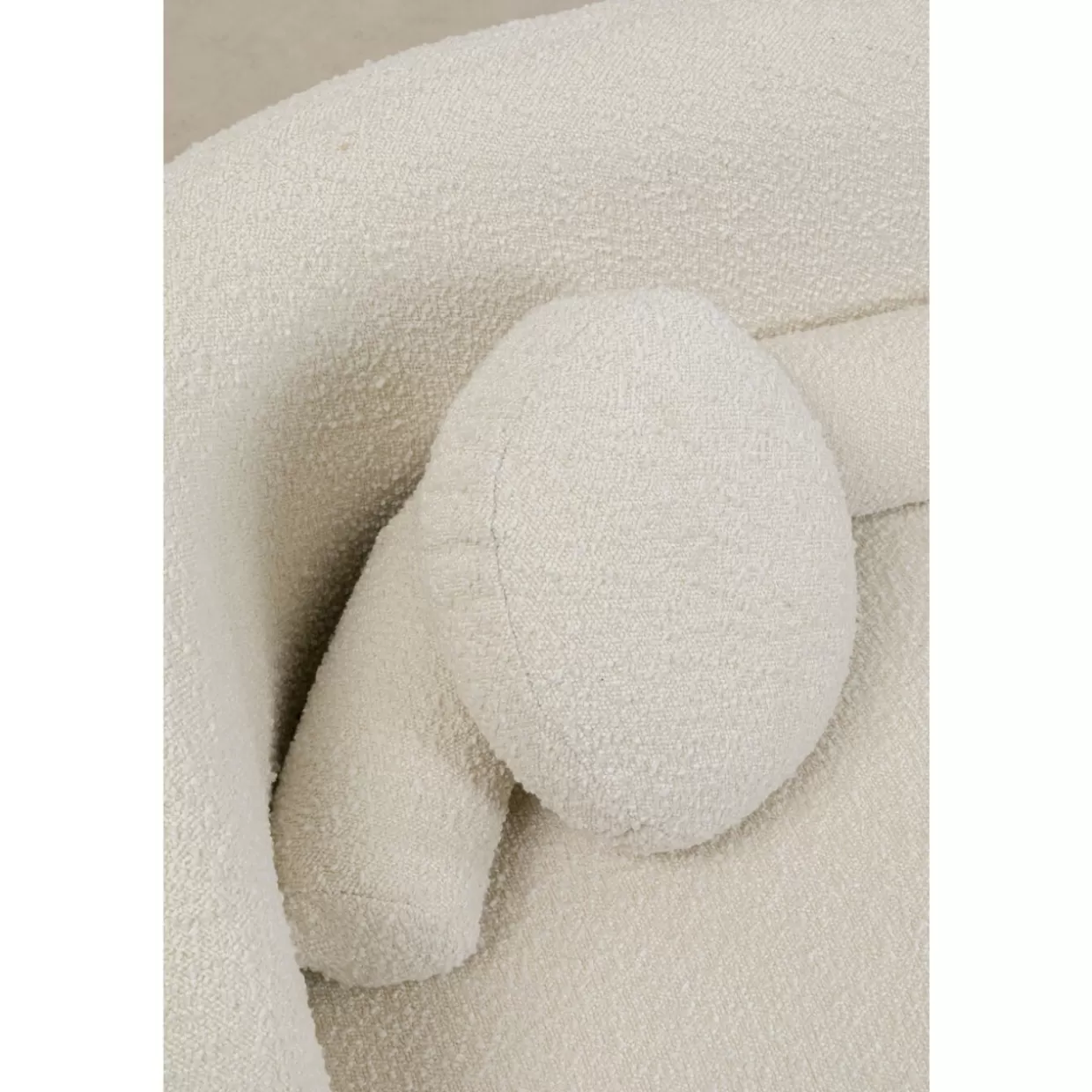 KARE Design Divano Elegante 3 Posti in Bouclé Kelly, 225 cm - Confortevole Sofà Moderno per Soggiorno con Design Esclusivo