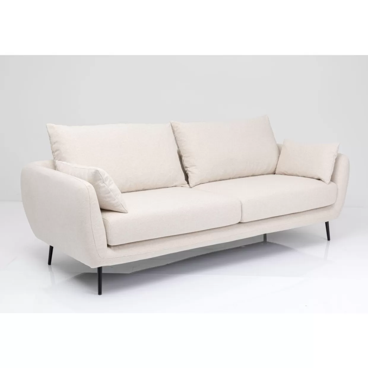 Divano Amalfi Design Moderno – 2 Posti in Tessuto Crema 219 cm | Collezione Esclusiva KARE
