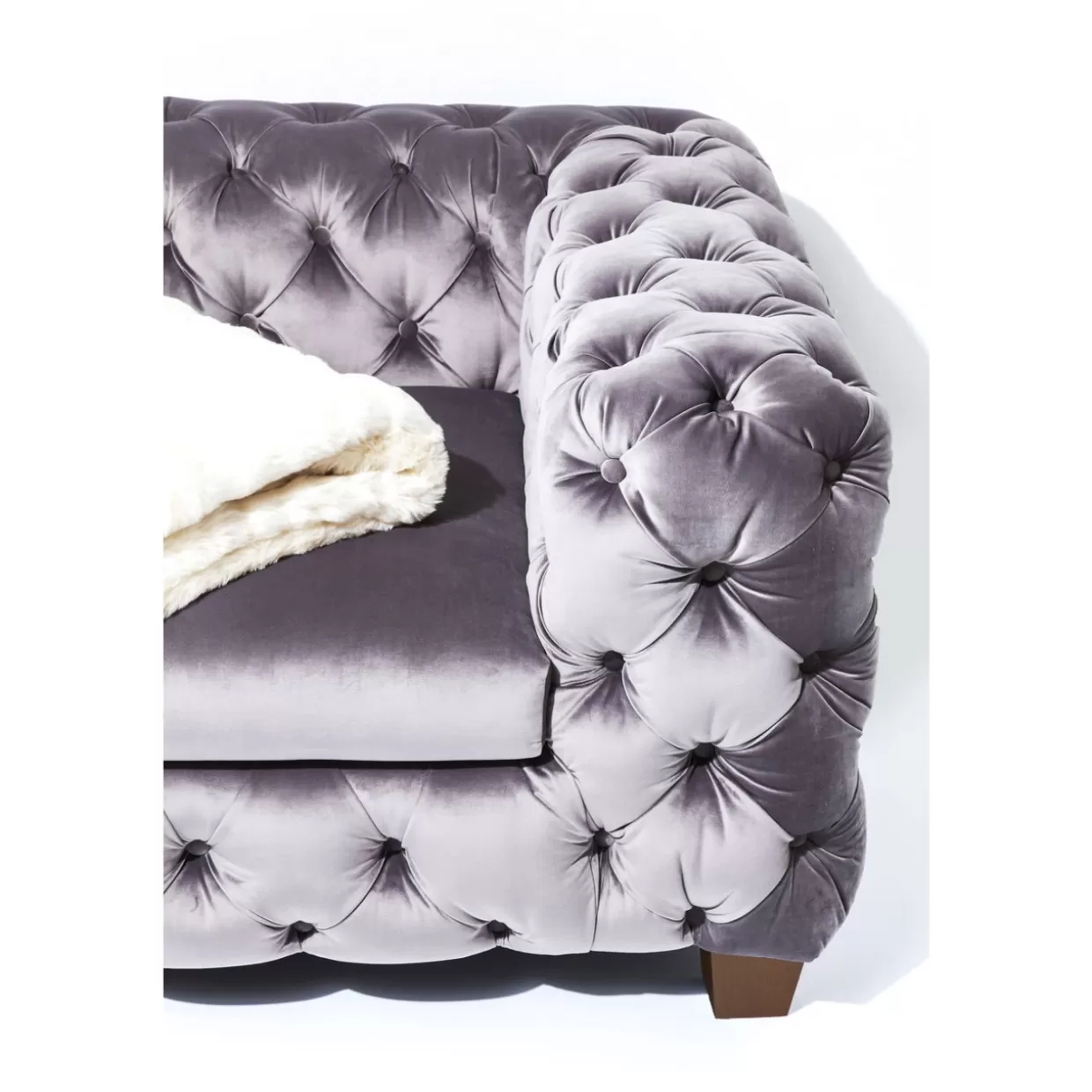 Divano Moderno KARE Design | Desire 3 Posti in Grigio Argento, Confortevole per Soggiorno