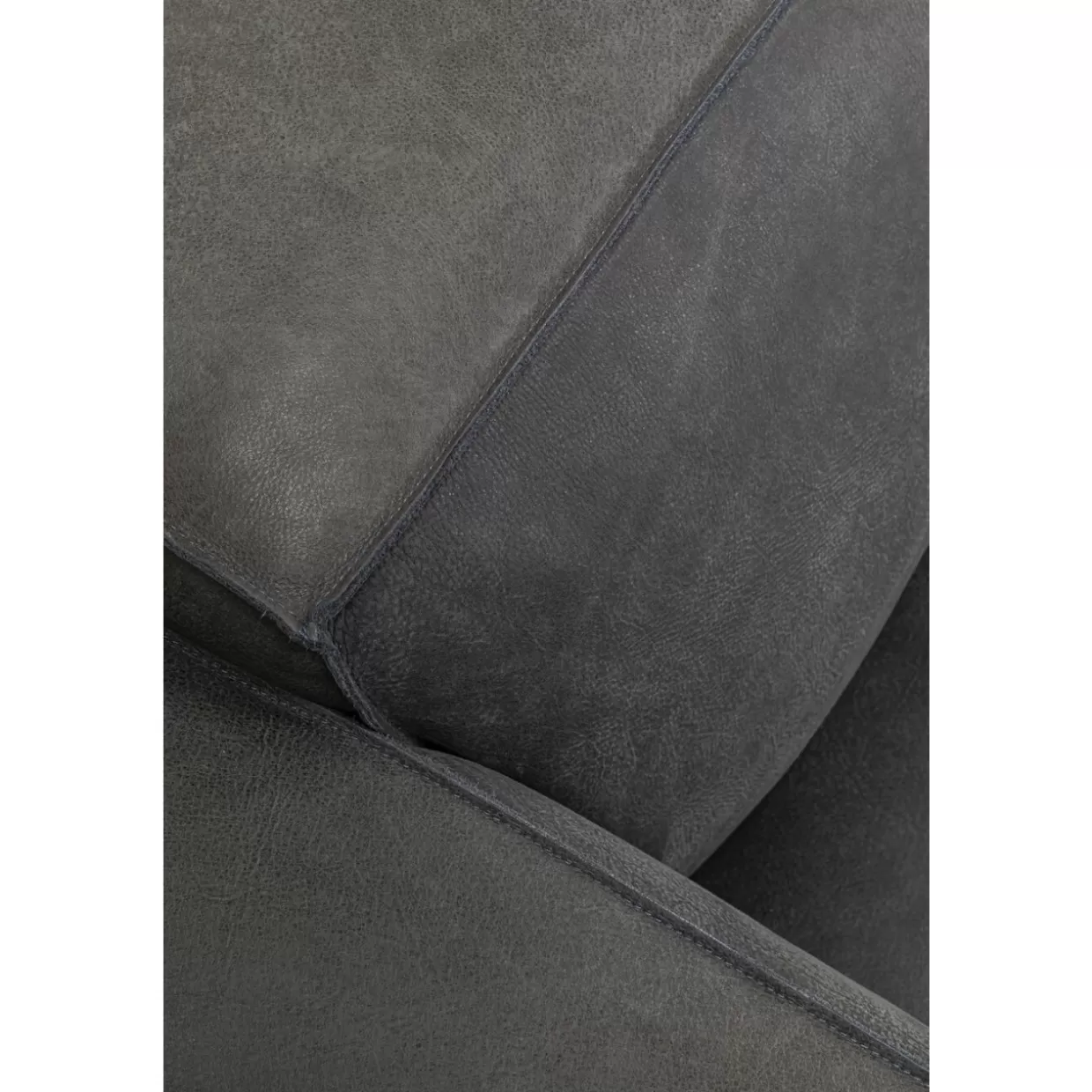Divano Henry Modello 3 Posti in Pelle Grigia - Confortevole e Moderno, Collezione Esclusiva KARE Design