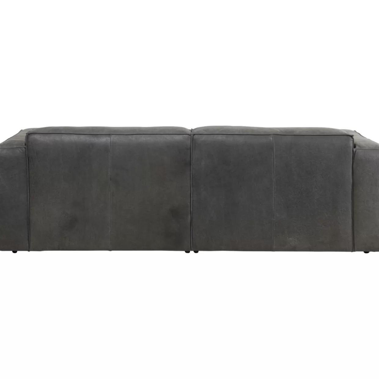 Divano Henry Modello 3 Posti in Pelle Grigia - Confortevole e Moderno, Collezione Esclusiva KARE Design