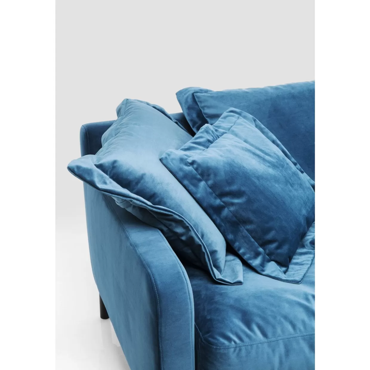 KARE Design Divano Elegante Lullaby | 3 Posti in Blu Petrolio