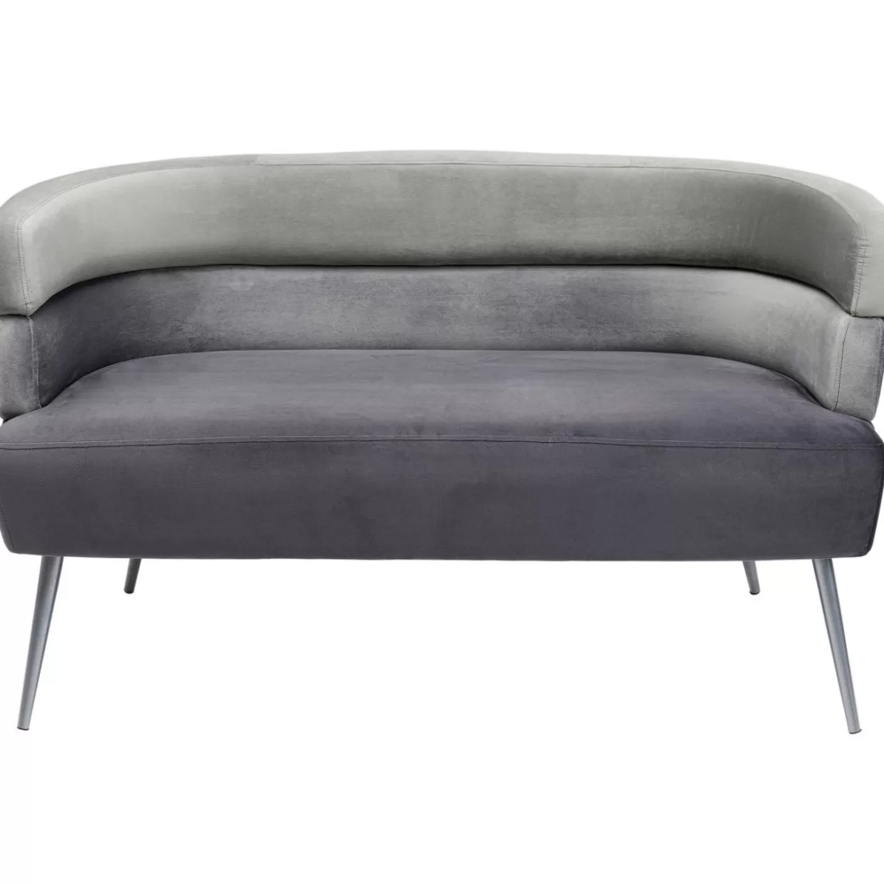 KARE Design - Divano Moderno 2 Posti Modello Sandwich, Grigio Antracite | Comodità Contemporanea e Design Minimalista per Soggiorni Eleganti