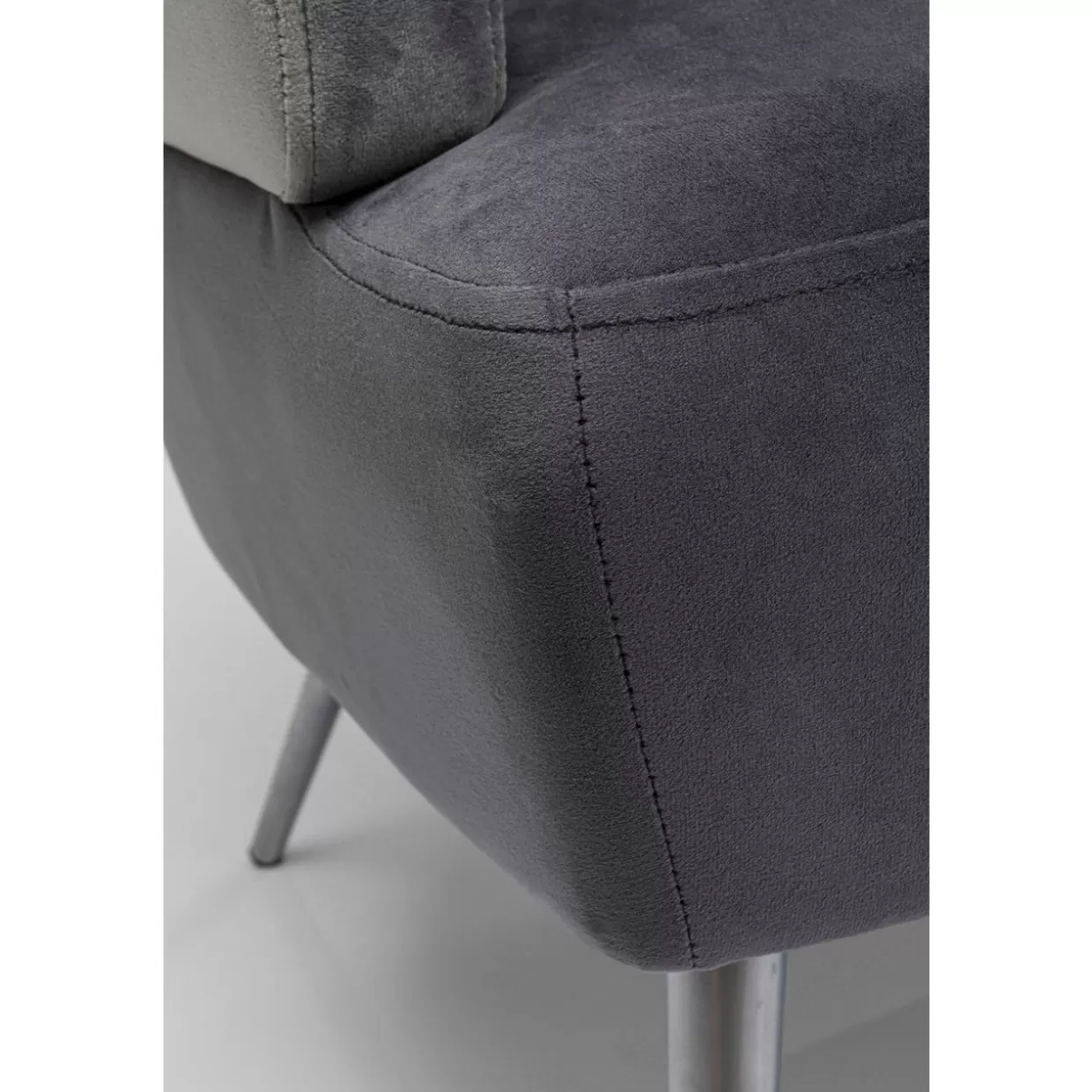 KARE Design - Divano Moderno 2 Posti Modello Sandwich, Grigio Antracite | Comodità Contemporanea e Design Minimalista per Soggiorni Eleganti