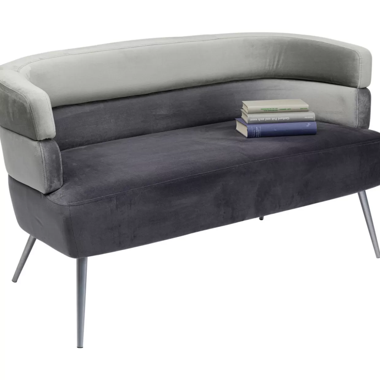 KARE Design - Divano Moderno 2 Posti Modello Sandwich, Grigio Antracite | Comodità Contemporanea e Design Minimalista per Soggiorni Eleganti