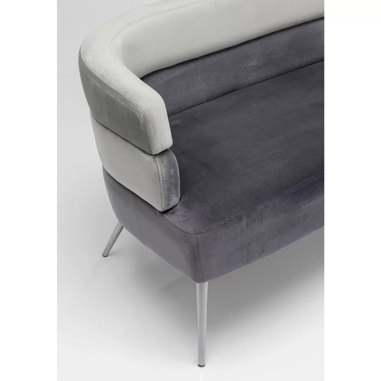 KARE Design - Divano Moderno 2 Posti Modello Sandwich, Grigio Antracite | Comodità Contemporanea e Design Minimalista per Soggiorni Eleganti