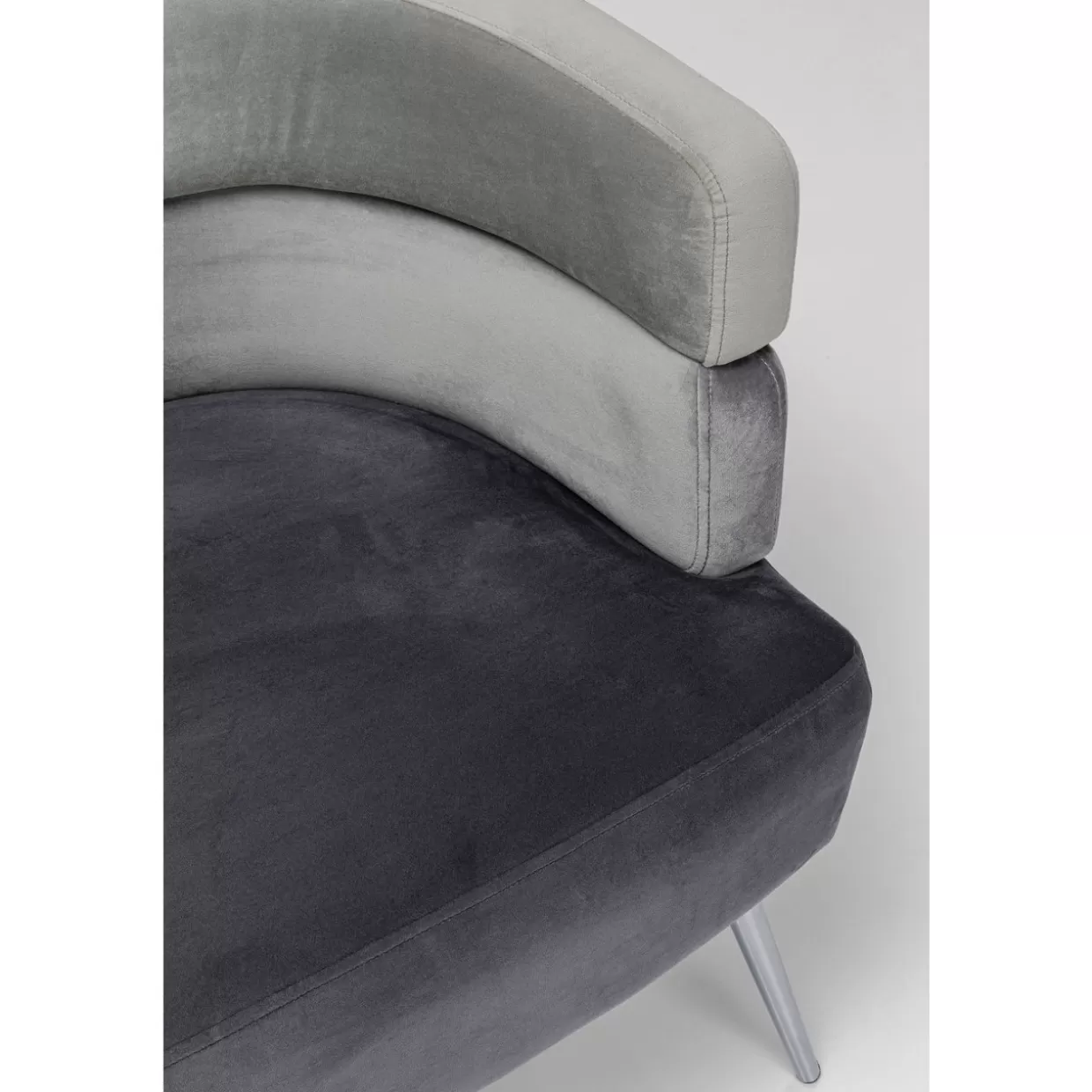 KARE Design - Divano Moderno 2 Posti Modello Sandwich, Grigio Antracite | Comodità Contemporanea e Design Minimalista per Soggiorni Eleganti