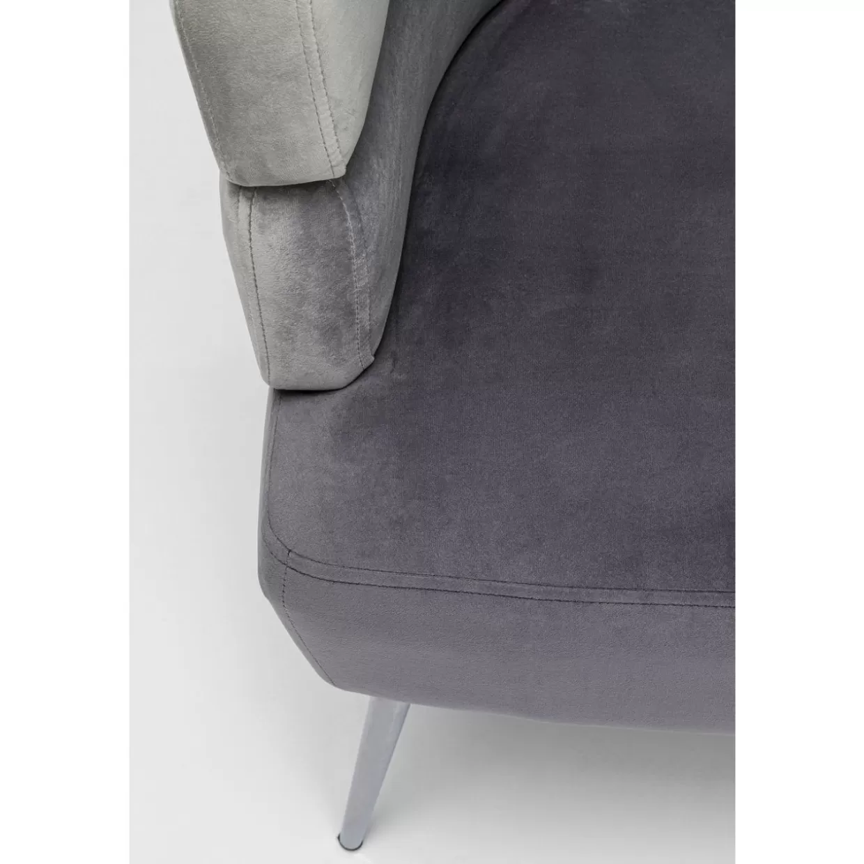 KARE Design - Divano Moderno 2 Posti Modello Sandwich, Grigio Antracite | Comodità Contemporanea e Design Minimalista per Soggiorni Eleganti