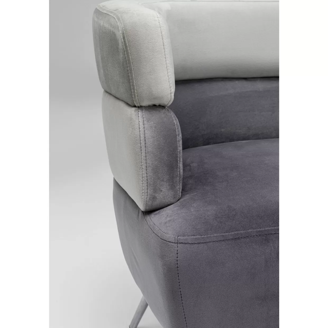 KARE Design - Divano Moderno 2 Posti Modello Sandwich, Grigio Antracite | Comodità Contemporanea e Design Minimalista per Soggiorni Eleganti