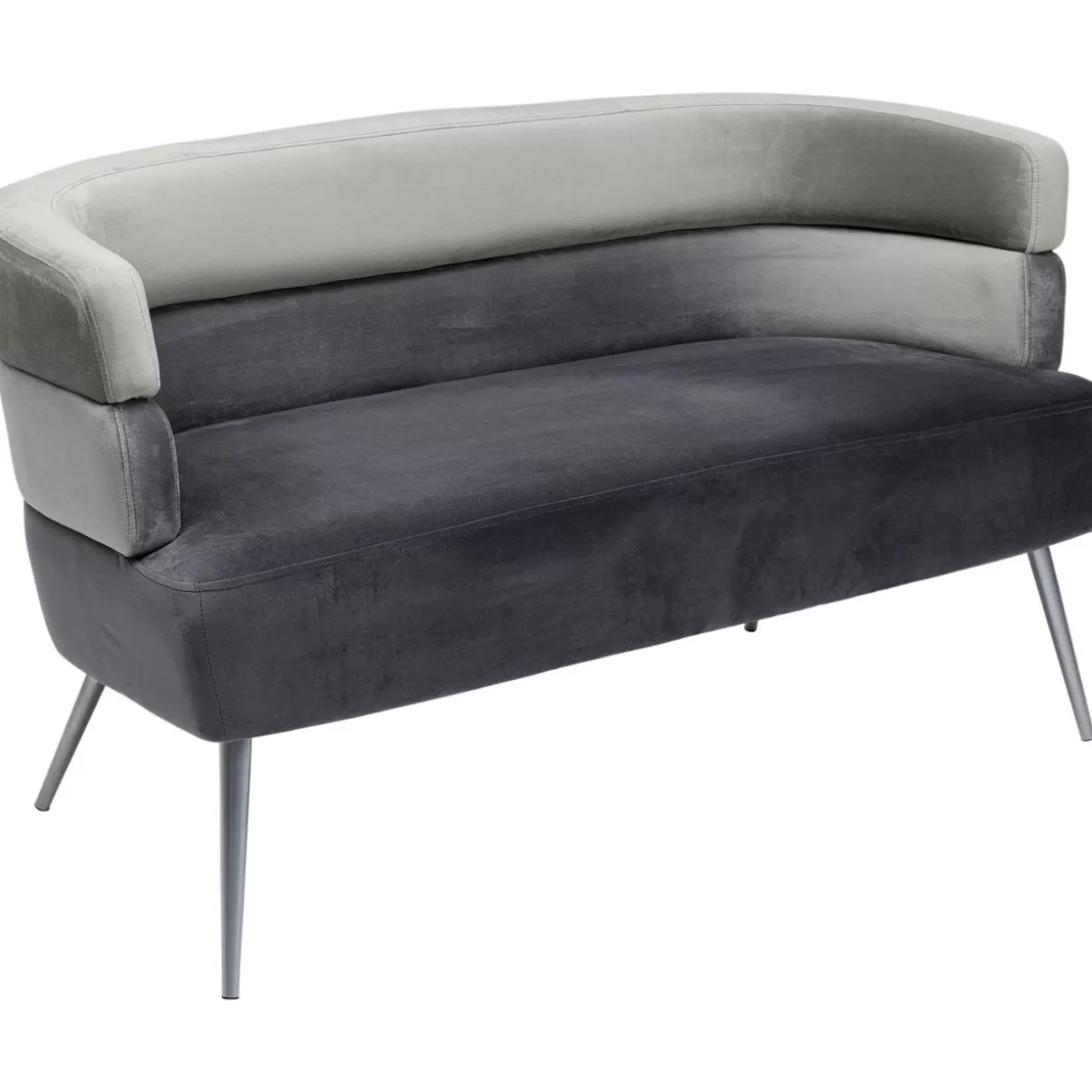 KARE Design - Divano Moderno 2 Posti Modello Sandwich, Grigio Antracite | Comodità Contemporanea e Design Minimalista per Soggiorni Eleganti