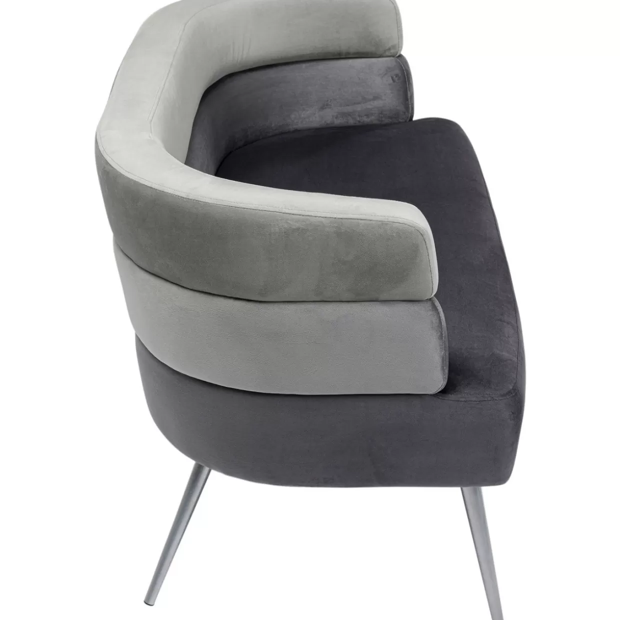 KARE Design - Divano Moderno 2 Posti Modello Sandwich, Grigio Antracite | Comodità Contemporanea e Design Minimalista per Soggiorni Eleganti
