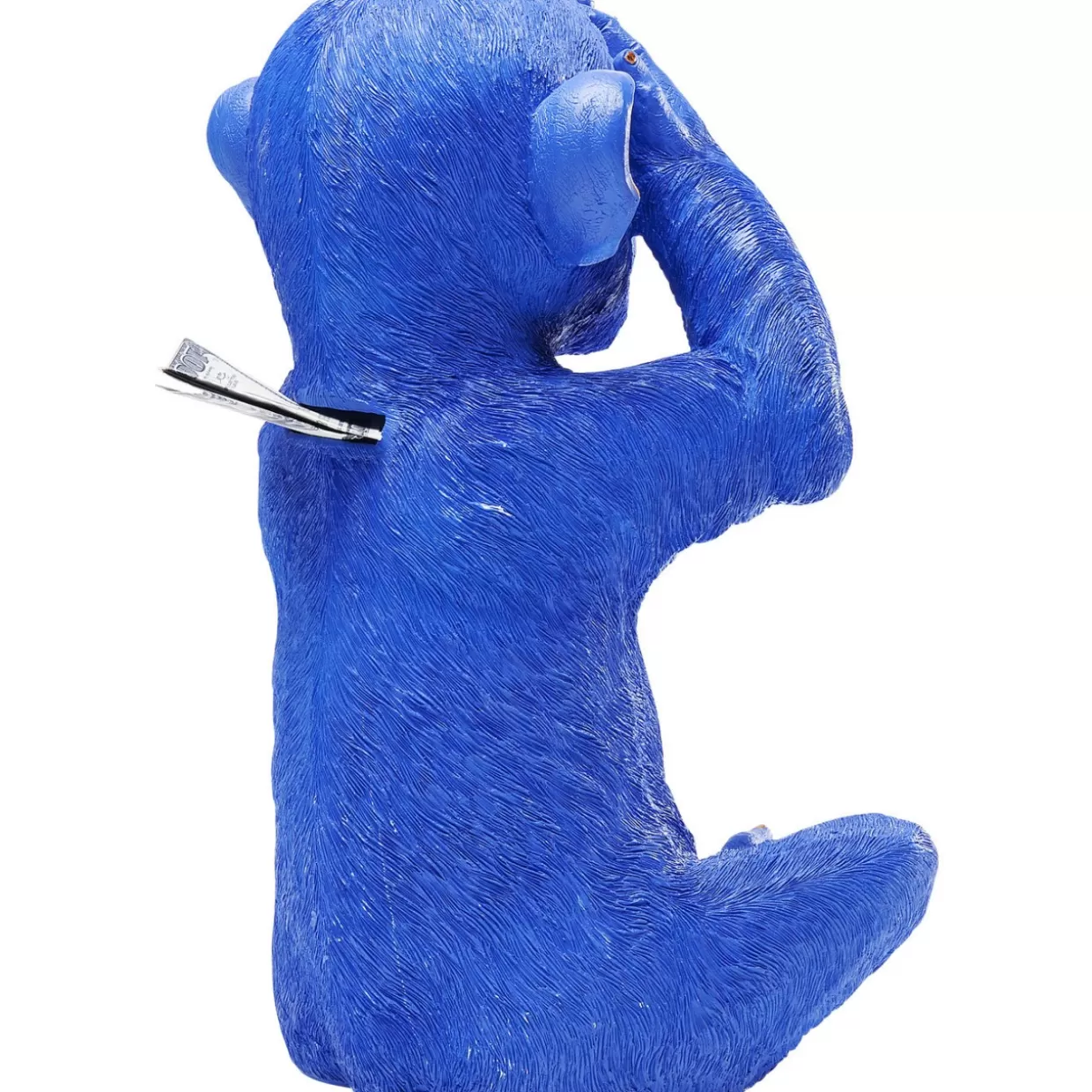 KARE Design - Salvadanaio Scimmia Mizaru in Design Moderno, Colore Blu - Idea Regalo Originale per Decorazioni Casa