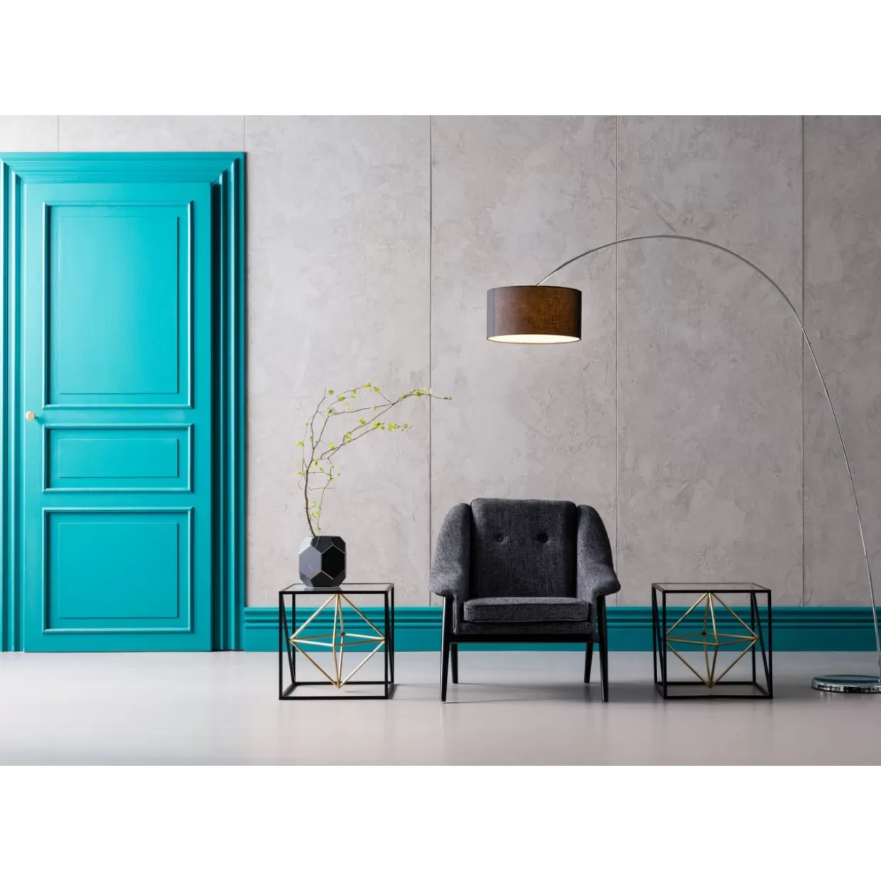 KARE Design Steh & Bodenleuchten | Stehleuchte Gooseneck Black