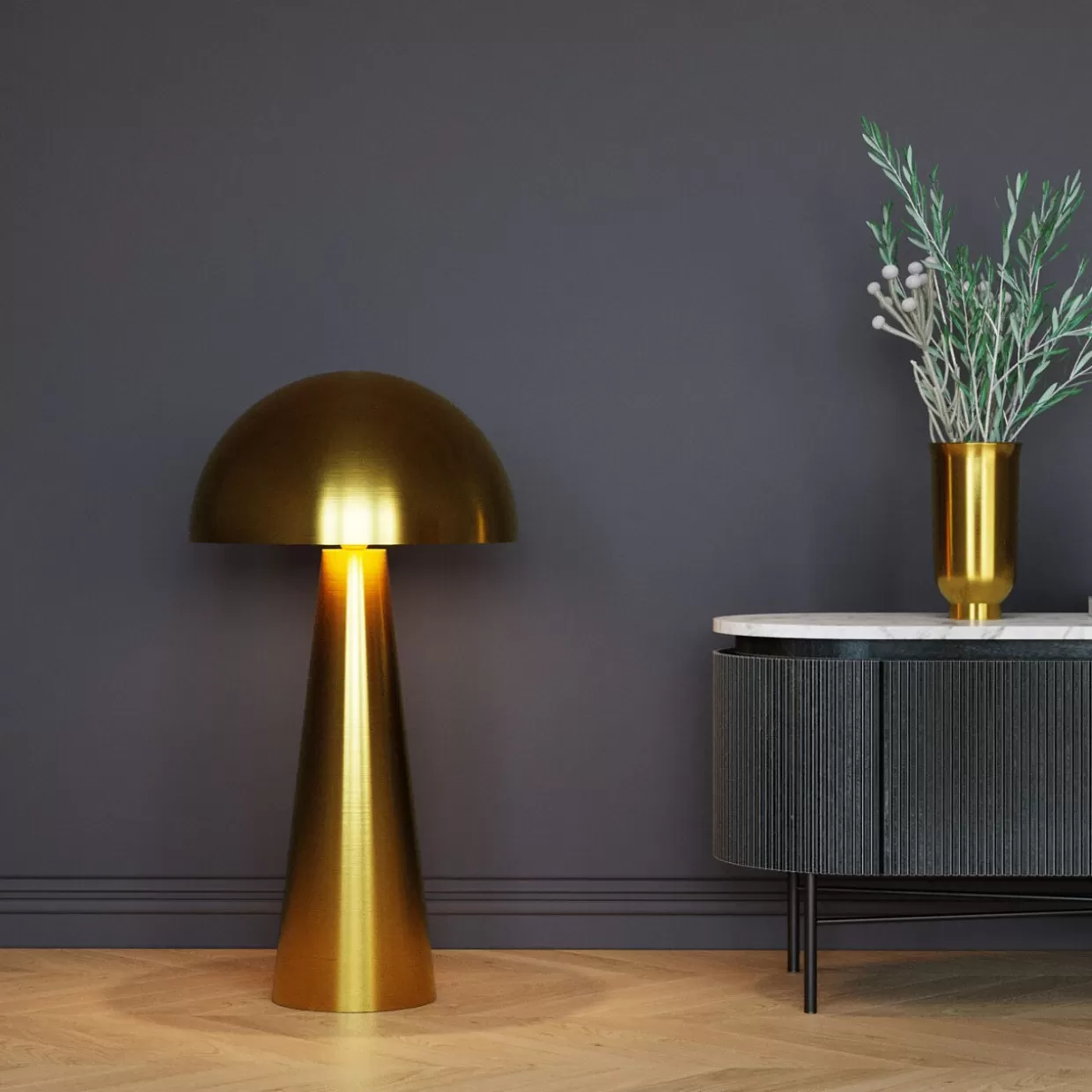 KARE Design Steh & Bodenleuchten | Stehleuchte Loungy Gold 95Cm