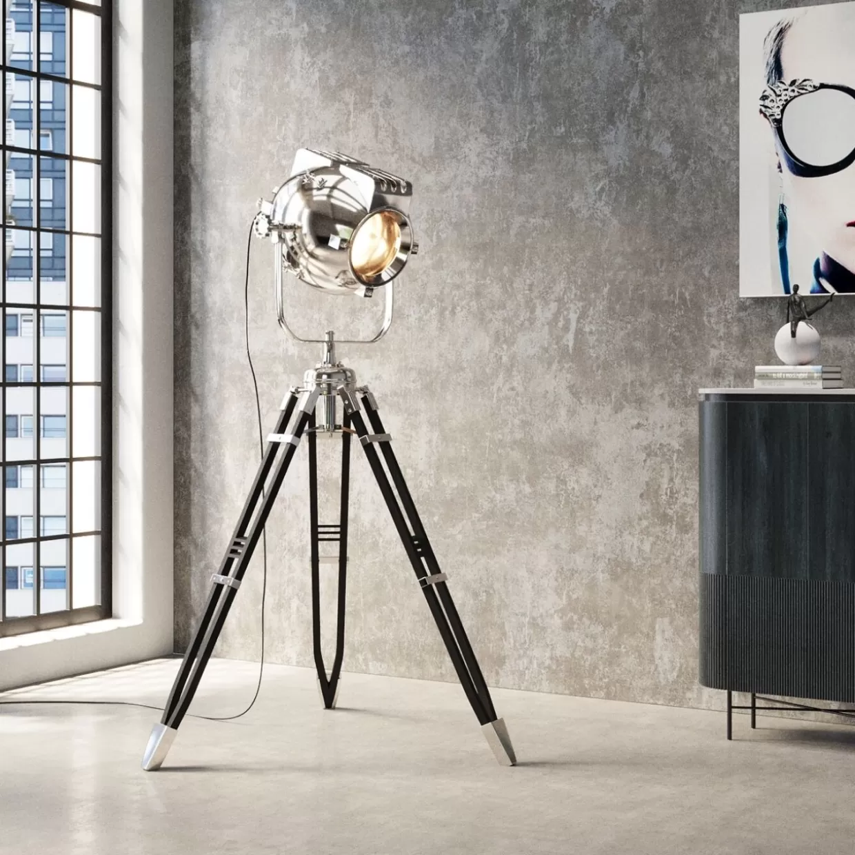 KARE Design Steh & Bodenleuchten | Stehleuchte Movie 230Cm