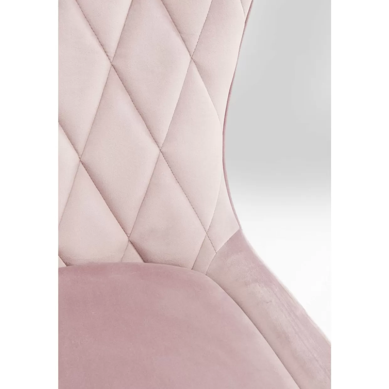 Sedia KARE Design in Velluto Nero con Accenti Rosa - Stile Moderno e Confortevole per Soggiorno