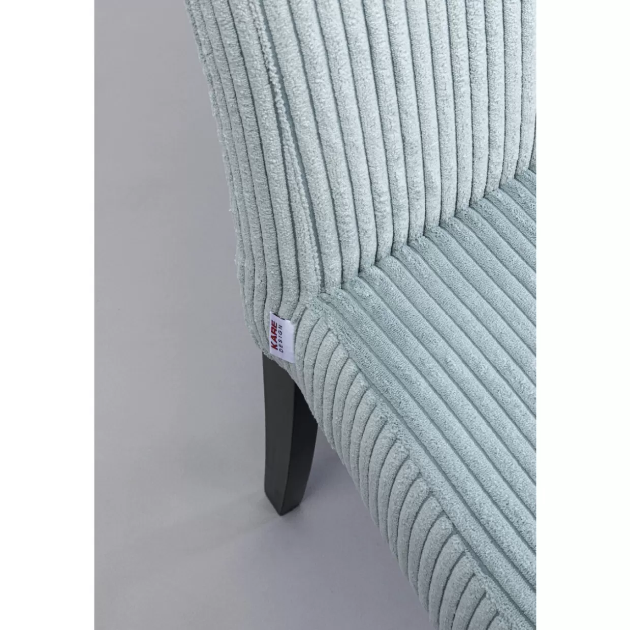 KARE Design: Sedia Econo in Velluto Cordonato Blu - Linea Comfort per Arredi Moderni