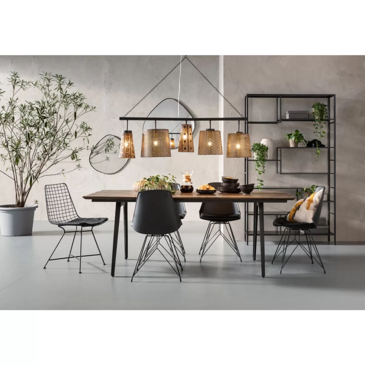 KARE Design - Sedia Grid Moderna in Nero con Struttura a Griglia, Design Contemporaneo per Interni Eleganti
