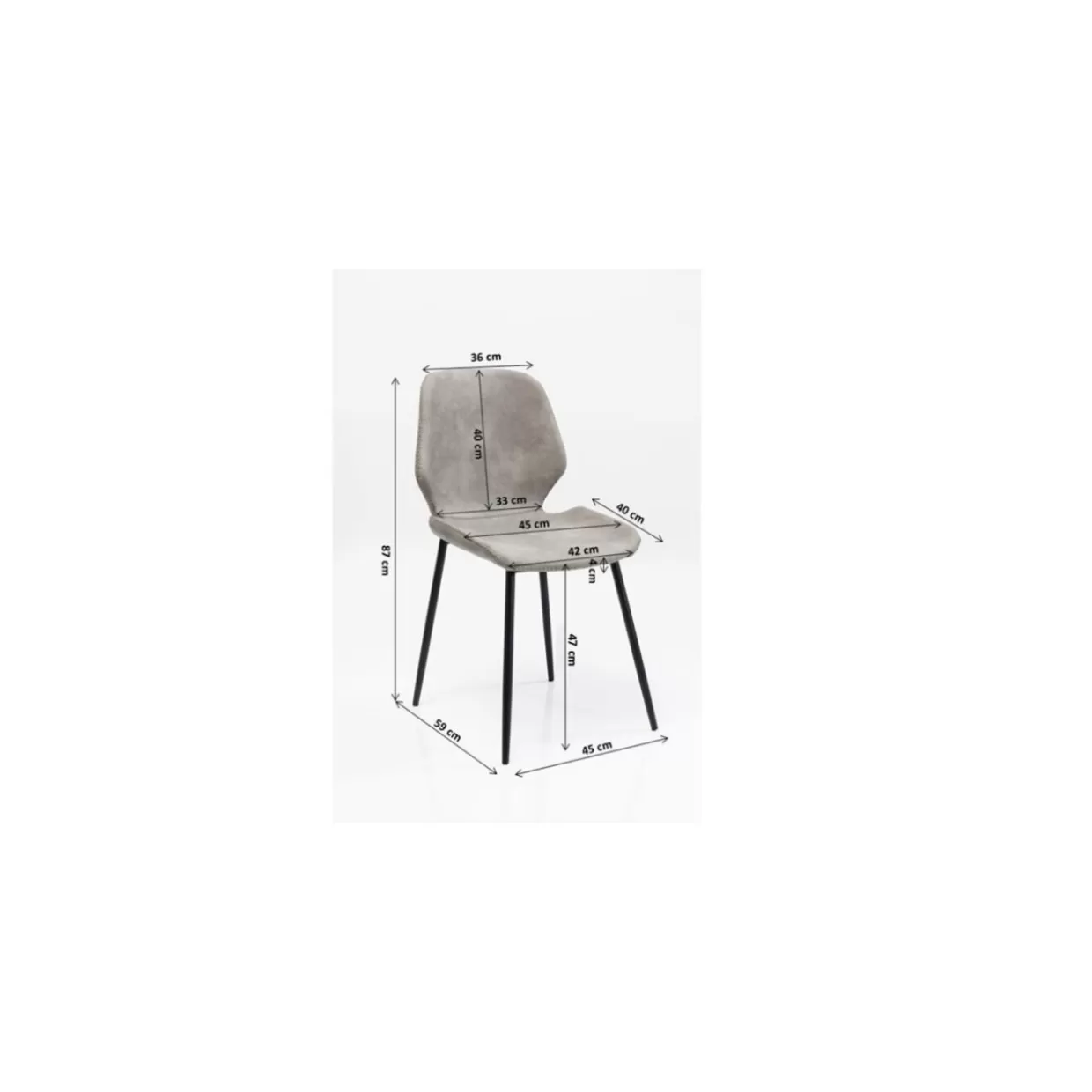 Sedia Honey Moon Grigio - Design elegante KARE per il tuo arredo moderno