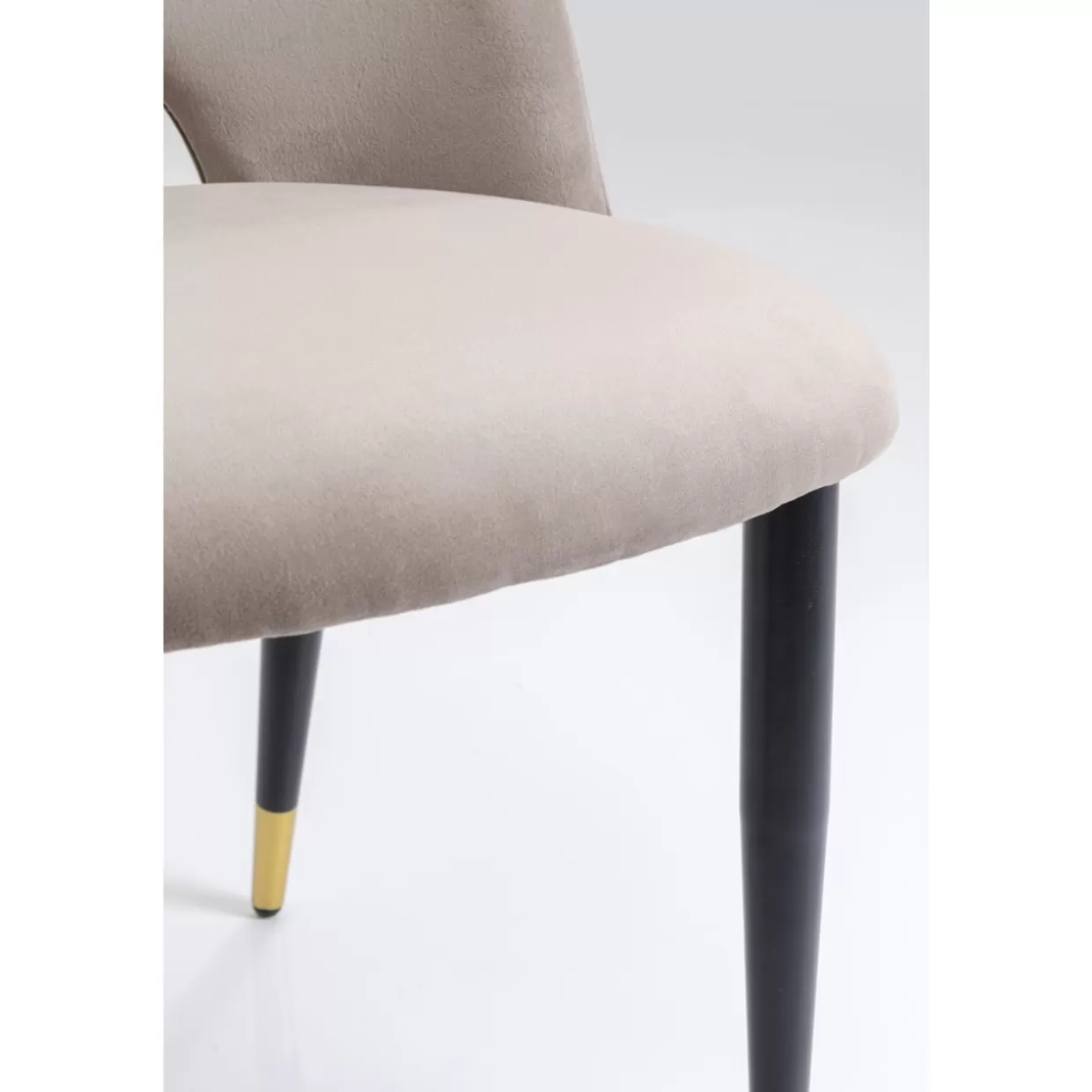 KARE Design Coppia Sedie Eleganti | Modello Iris in Velluto Grigio Taupe