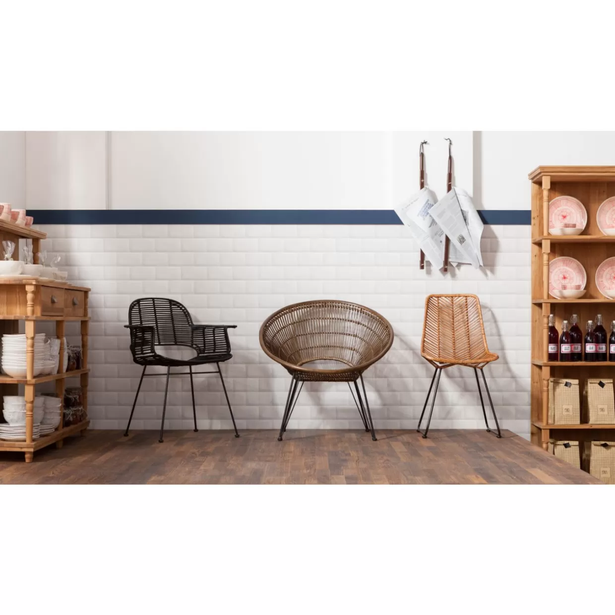 KARE Design - Poltrona Moderna Ko Lanta con Rivestimento in Fibra Naturale, Sedia Comoda per Arredamento Contemporaneo