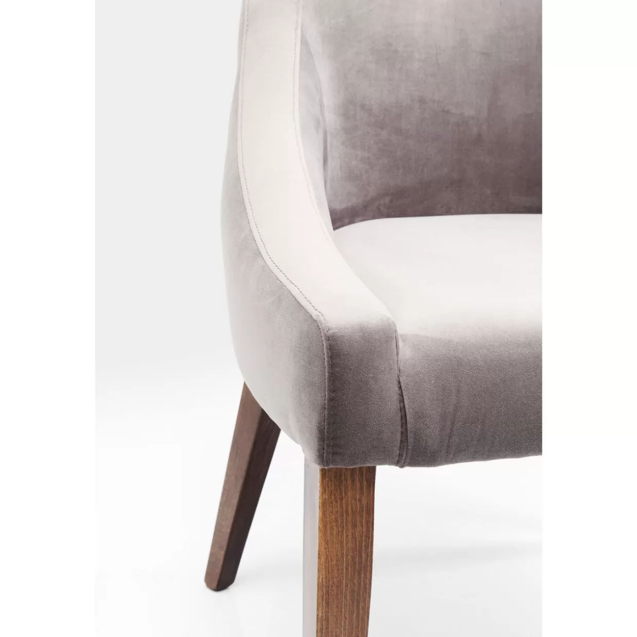 Eleganti sedie in velluto grigio di KARE Design - Comfort moderno per arredamento raffinato