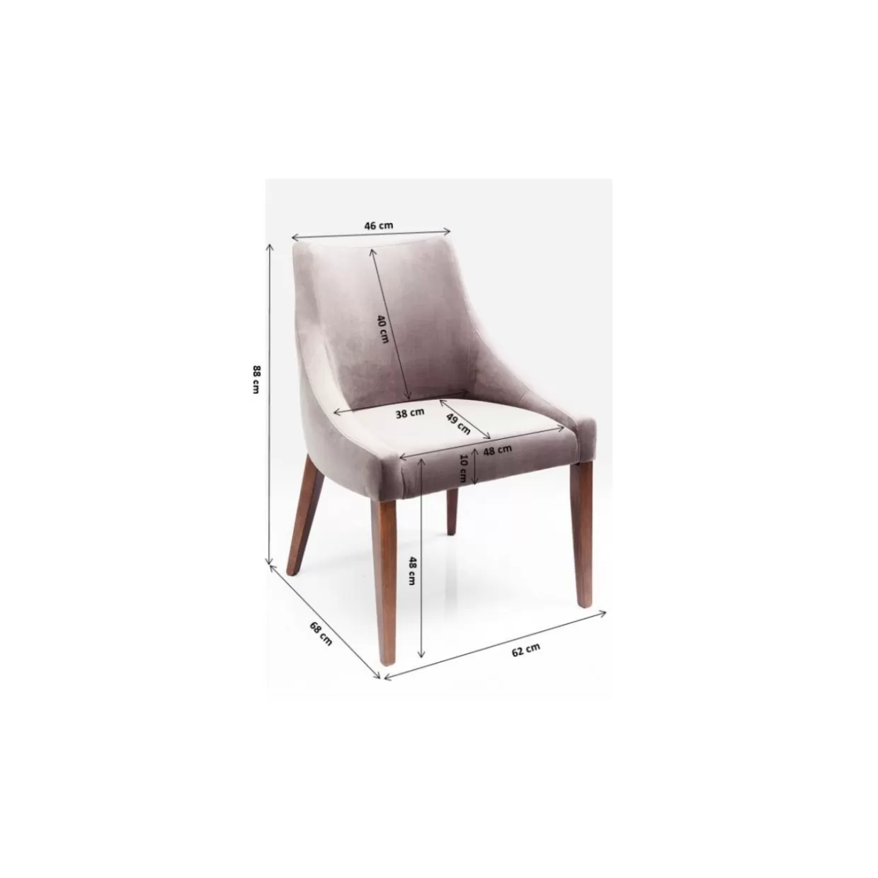 Eleganti sedie in velluto grigio di KARE Design - Comfort moderno per arredamento raffinato