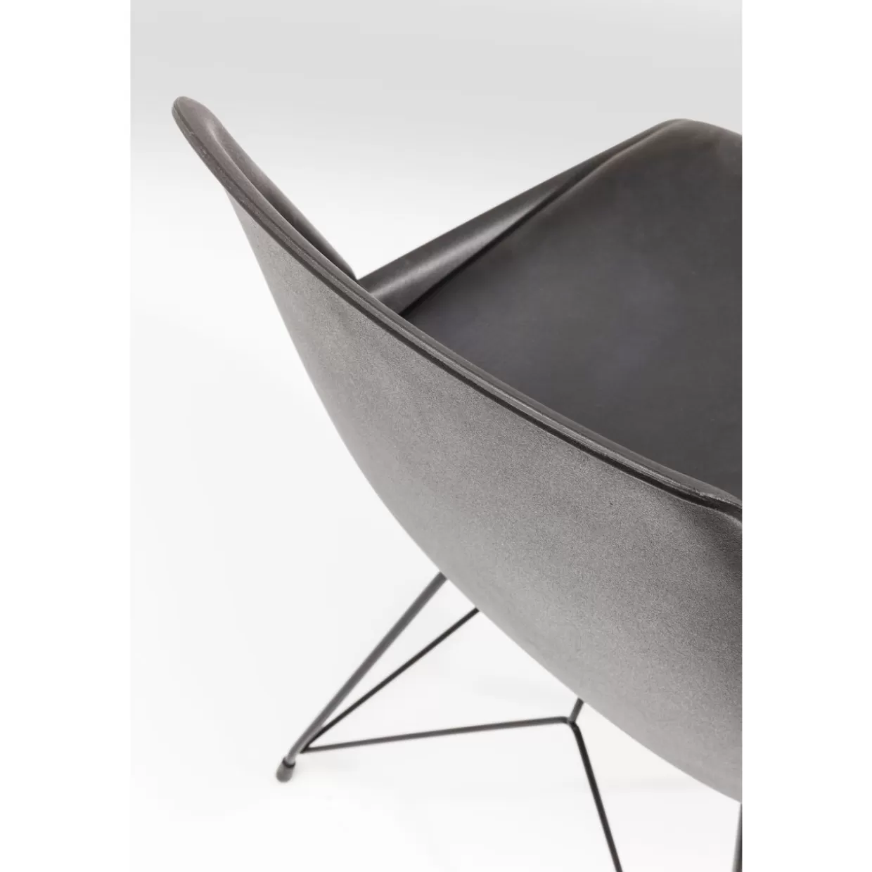 KARE Design Sedia Moderna | Struttura in Filo Metallico Nero con Design Accattivante