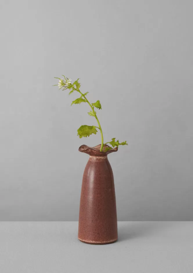 Vaso Decorativo SZ con Collo a Volant - Ceramica Artistica per Ambienti Ricercati | Complemento d'Arredo Collezionabile