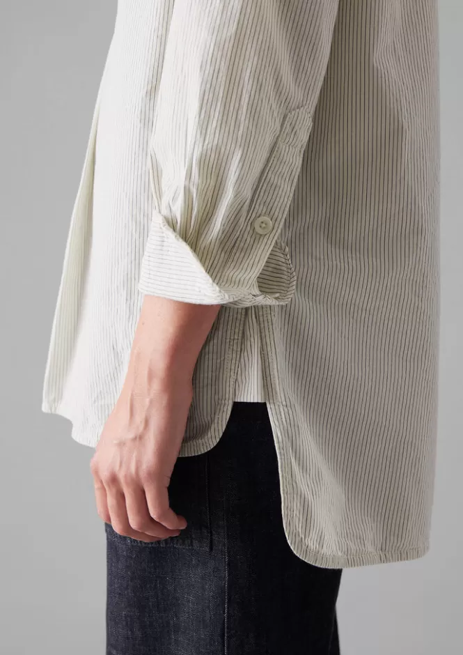 Camicia Donna con Righe Taro in Cotone Organico - Popeline Leggero e Confortevole, Top Casual con Stile Naturale