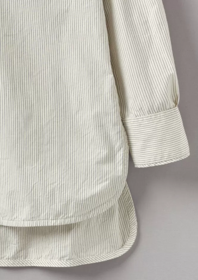 Camicia Donna con Righe Taro in Cotone Organico - Popeline Leggero e Confortevole, Top Casual con Stile Naturale