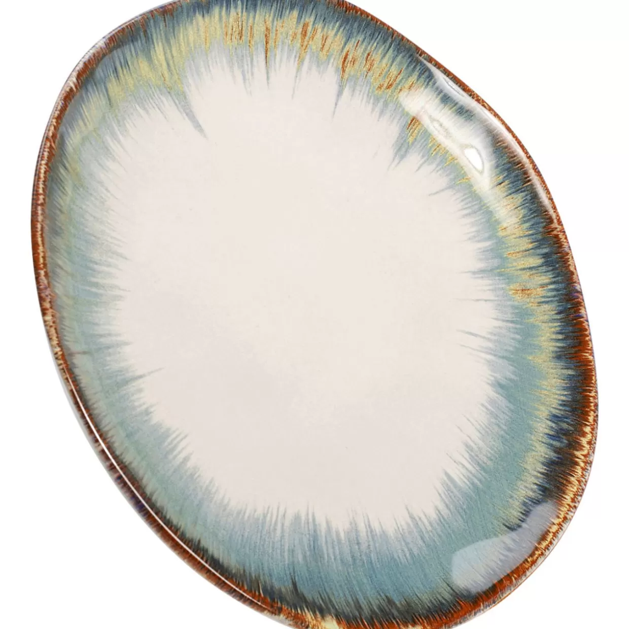 Elegante Piatto Laguna Blu Ø20cm in Ceramica - Stoviglie e Accessori Tavola Moderni by KARE Design