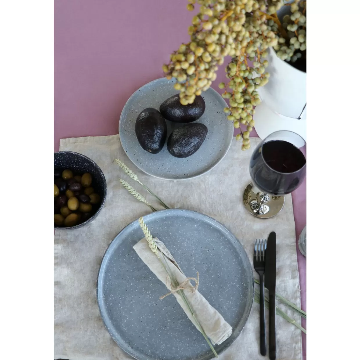 KARE Design - Set di Stoviglie e Accessori Tavola | Piatto Starry 22 cm con Design Celeste