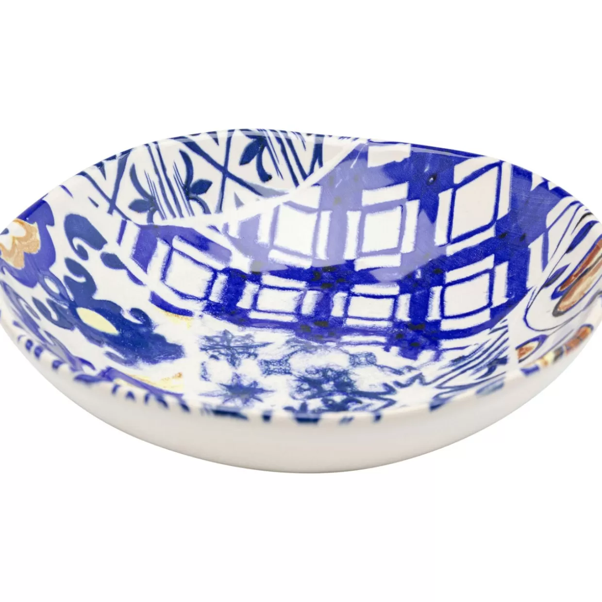 KARE Design - Piatto Decorativo in Bassorilievo con Bordi Profondi, Diametro 21 cm per Tavola Elegante