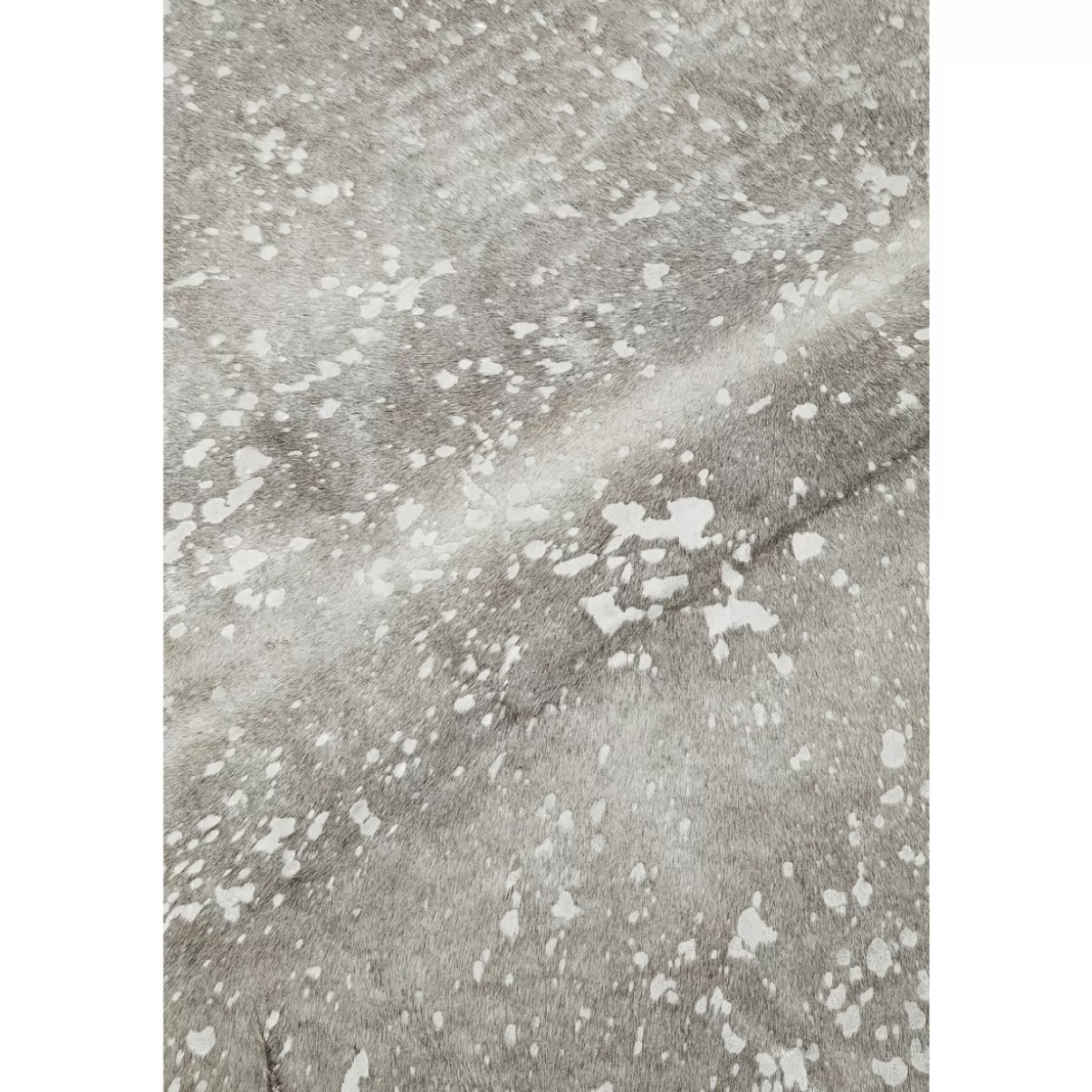 KARE Design - Tappeto Iconico in Pelle Rigenerata con Effetto Sfumato Argento, Collezione Urban Chic