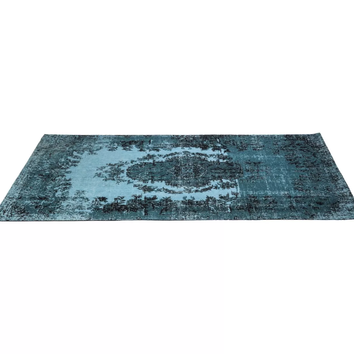 Tappeto Vintage Kelim Turchese KARE Design - 170x240 cm, Tappeto Decorativo per Soggiorno con Motivi Geometrici Pop 

：，