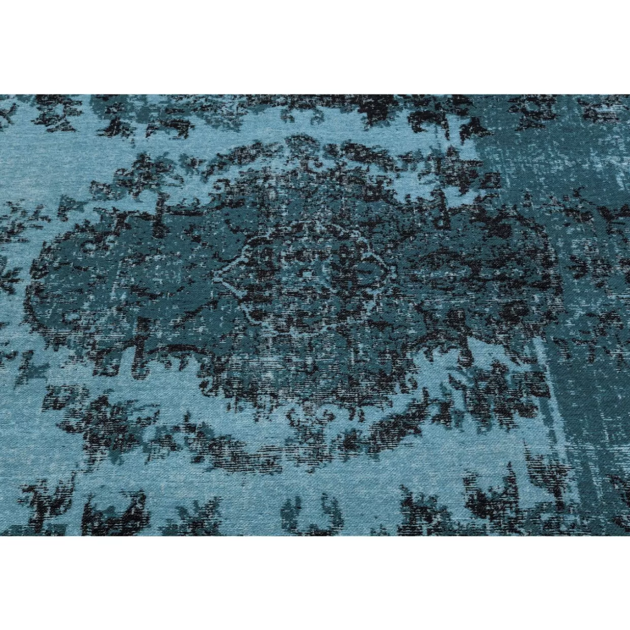 Tappeto Vintage Kelim Turchese KARE Design - 170x240 cm, Tappeto Decorativo per Soggiorno con Motivi Geometrici Pop 

：，