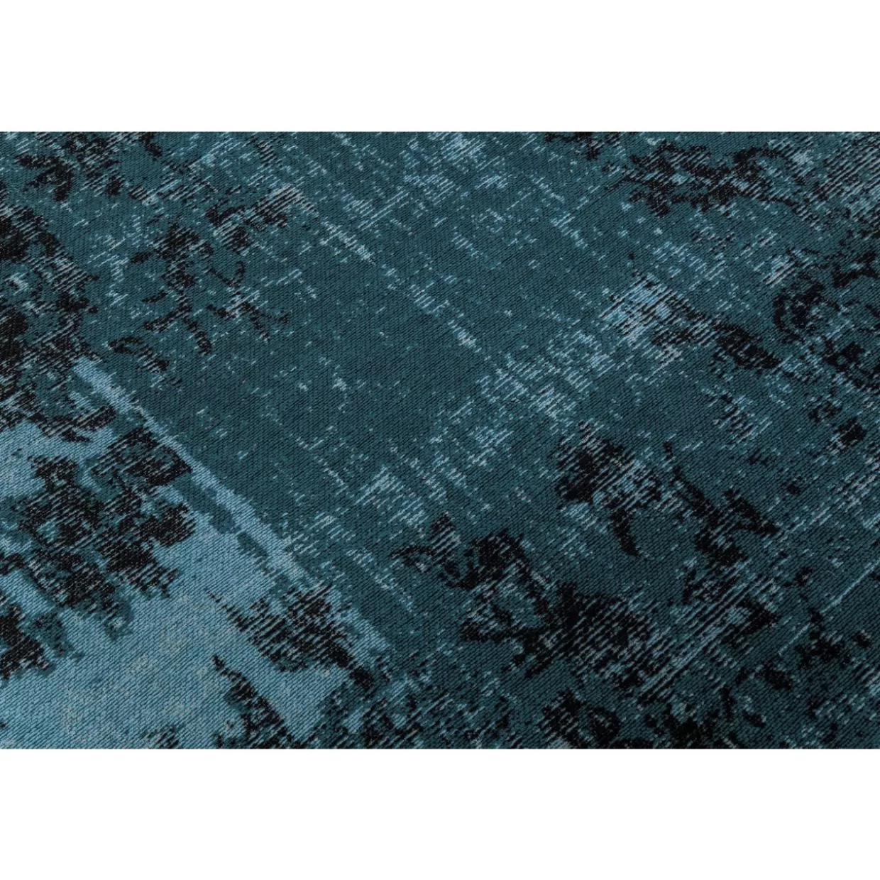 Tappeto Vintage Kelim Turchese KARE Design - 170x240 cm, Tappeto Decorativo per Soggiorno con Motivi Geometrici Pop 

：，