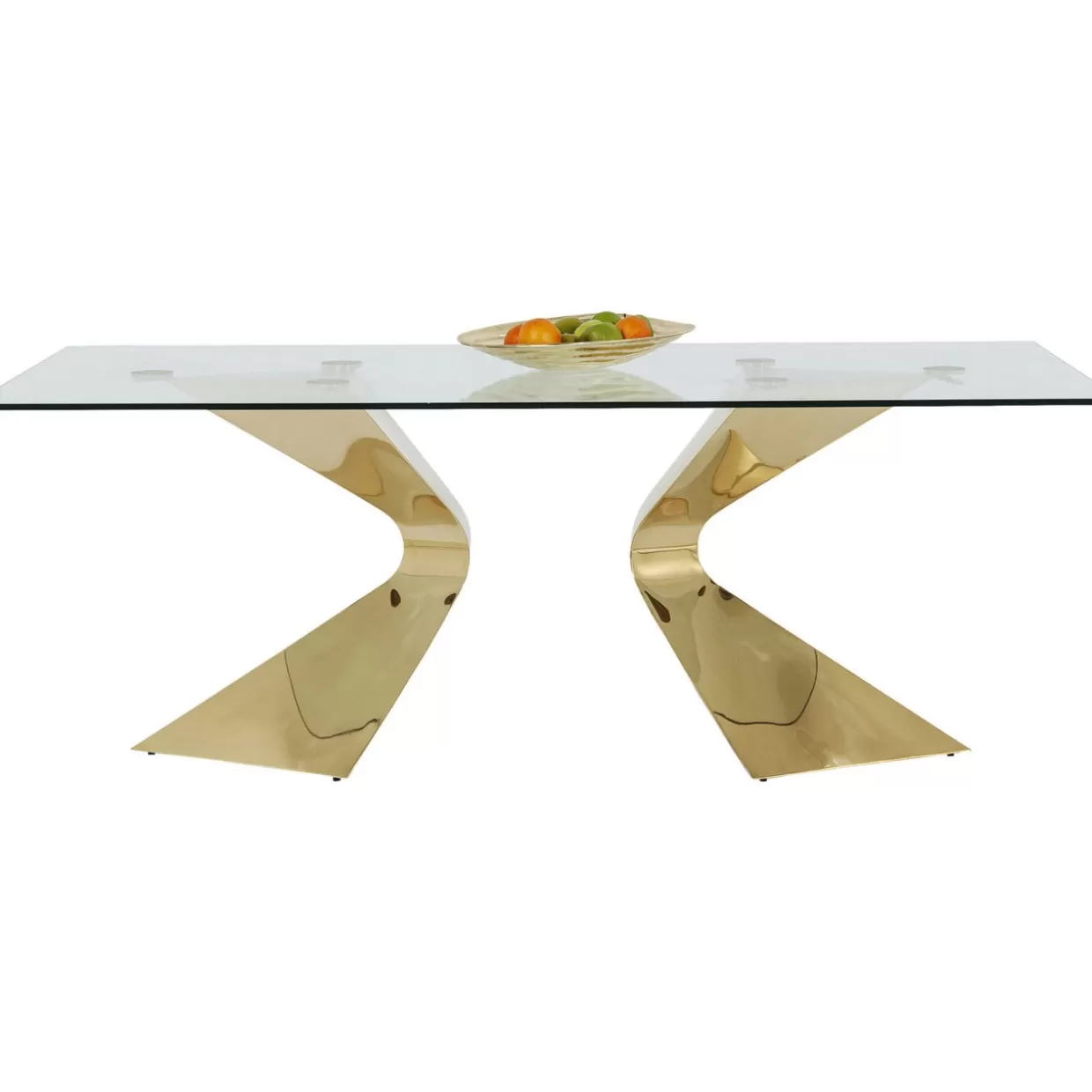 Tavolo Elegante Gloria Gold by KARE Design - 200x100 cm in Metallo Dorato con Piano Laccato, Design Esclusivo per Soggiorni di Lusso